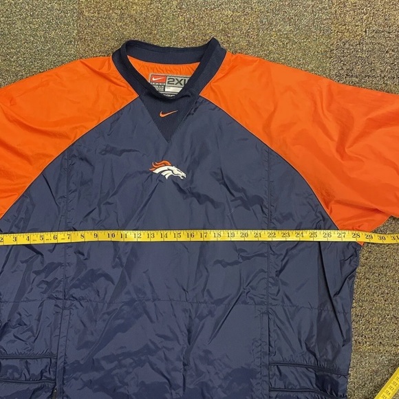 Vintage Denver Broncos windbreaker men XXL pullover center swoosh jacket 90s NFL - Picture 5 of 14